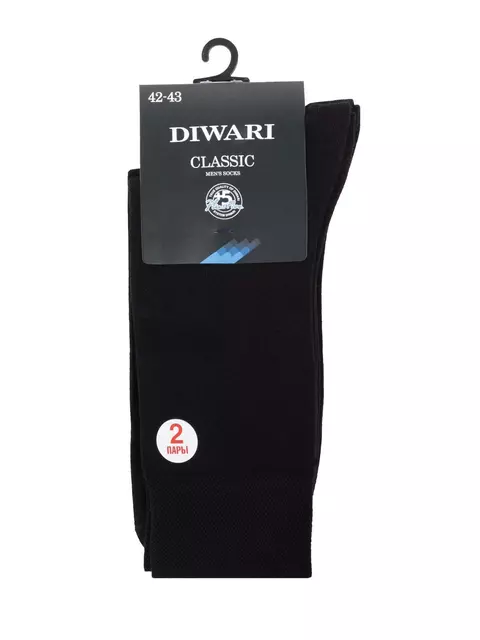 Носки мужские diwari classic (2 пары, с ложкой для обуви) 000 черный, 5С-08СП, 40-41 (25), DIWARI,  - 2