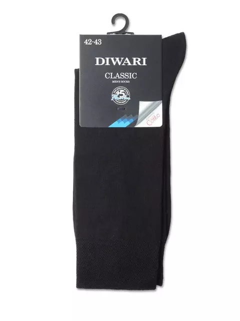 Классические носки из мерсеризованного хлопка diwari classic 000 черный, 20С-168СП, 42-43 (27), DIWARI,  - 2