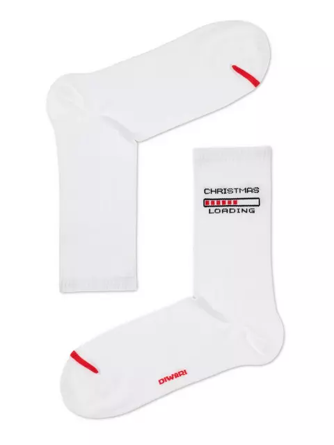 Новогодние мужские носки diwari new year 281 белый, 21С-35СП, 42-45 (27-29), DIWARI,  - 2