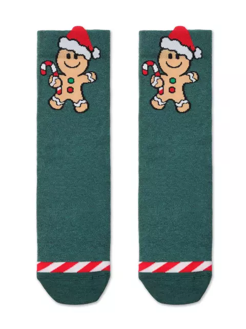 Новогодние мужские носки diwari new year 652 темно-бирюзовый, 21С-71СП, 42-45 (27-29), DIWARI,  - 2