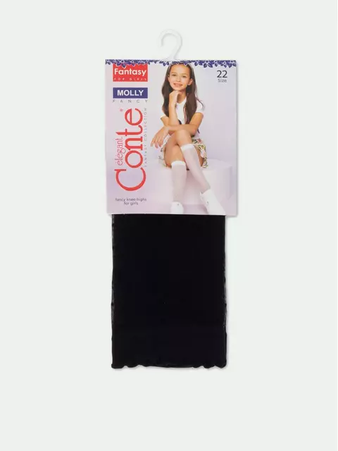 Гольфы детские в "сердечки" molly nero, 20С-118СП, 20, CONTE ELEGANT,  - 4