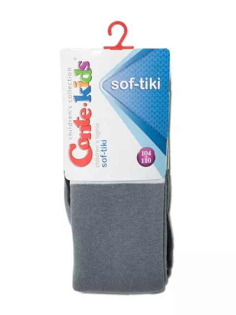 Детские колготки conte-kids sof-tiki (махровые внутри) с рисунками 392 темно-серый, 7С-38СП, 104-110 (16), CONTE-KIDS,  - 2