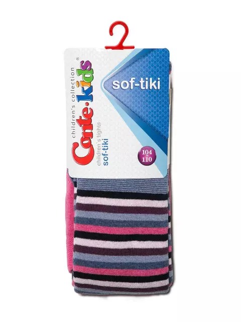 Детские колготки sof-tiki (махровые внутри) с рисунками 395 розовый, 7С-38СП, 92-98 (14), CONTE-KIDS,  - 2