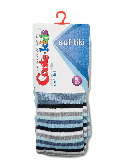 Детские колготки sof-tiki (махровые внутри) с рисунками 395 светло-голубой, 7С-38СП, 92-98 (14), CONTE-KIDS,  - 2