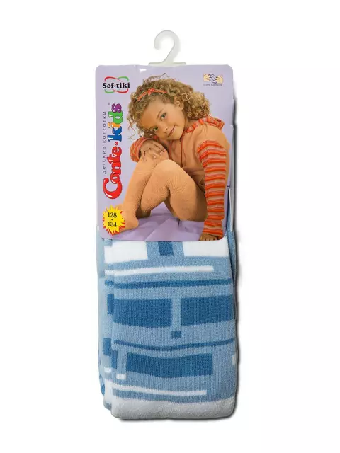 Детские колготки sof-tiki (махровые внутри) 243 голубой, 7С-38СП, 128-134 (20), CONTE-KIDS,  - 2