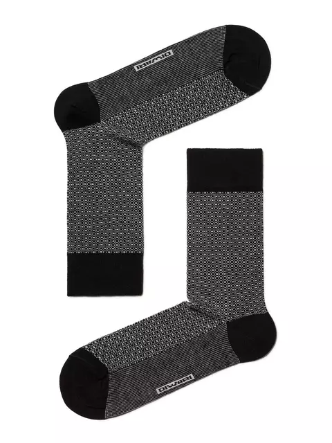 Хлопковые мужские носки diwari classic 121 черный-серый, 19С-35СП, 40-41 (25), DIWARI,  - 1