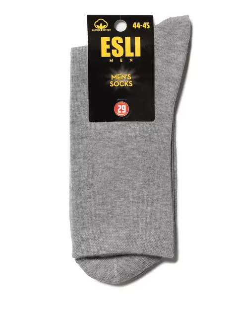 Хлопковые мужские носки esli 000 серый, 19С-145СПЕ, 43-45 (27-29), ESLI,  - 2