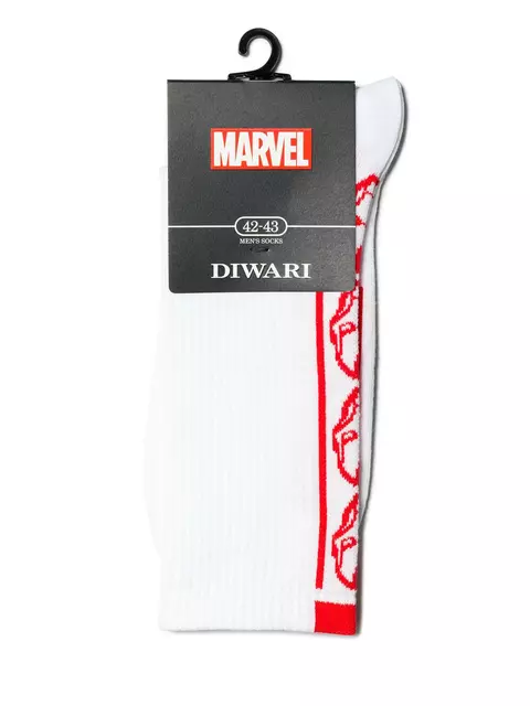 Удлиненные мужские носки diwari с рисунками ©marvel 175 белый, 19С-222СПМ, 44-45 (29), DIWARI,  - 2