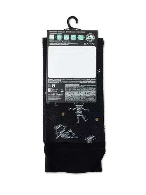Носки мужские с печатными рисунками happy 149 черный, 20С-202СП, 40-41 (25), DIWARI,  - 3