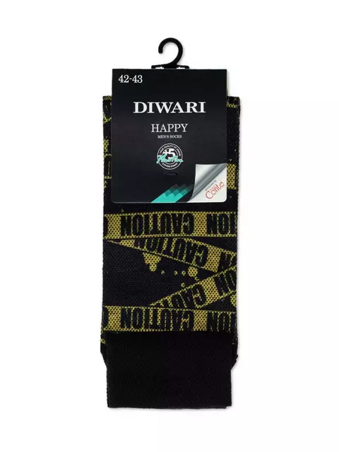 Носки мужские с рисунками happy 152 черный, 20С-202СП, 42-43 (27), DIWARI,  - 2