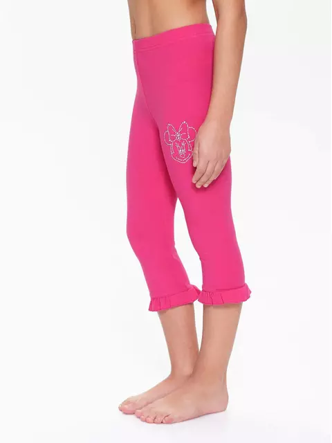 Бриджи для девочки magical с аппликацией из стразов ©disney flamingo pink, 18С-748ДТСП, 110,116-56, CONTE ELEGANT,  - 3