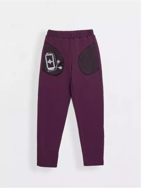Веселые брюки для девочек с термоэффектом music joy plum, 18С-572ДТСП, 104,110-56, CONTE ELEGANT,  - 3