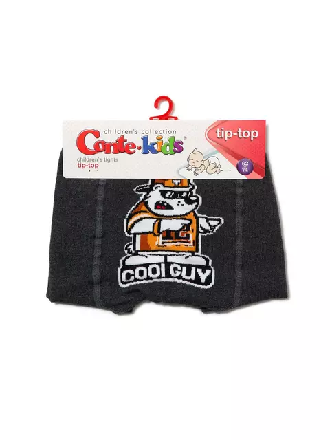 Детские колготки tip-top 496 темно-серый, 4С-01СП, 62-74 (12), CONTE-KIDS,  - 3