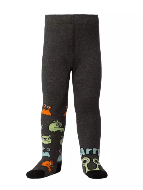 Колготки детские tip-top (весёлые ножки) 481 темно-серый, , 92-98 (14), CONTE-KIDS, - 2