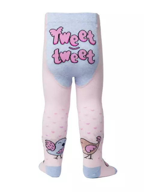 Колготки детские tip-top (весёлые ножки) 14с-79сп, 480 cветло-розовый, 14С-79СП, 62-74 (12), CONTE-KIDS,  - 1