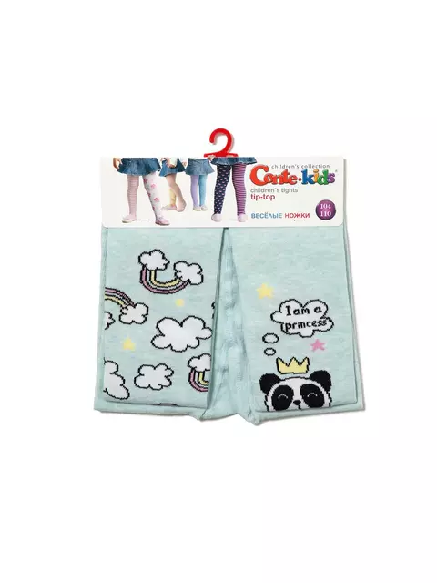 Колготки детские tip-top (весёлые ножки) 482 бледно-бирюзовый, 14С-79СП, 92-98 (14), CONTE-KIDS,  - 3