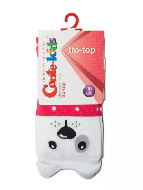 Колготки детские tip-top (мордашки) 445 темно-серый-малиновый, , 116-122 (18), CONTE-KIDS, - 2