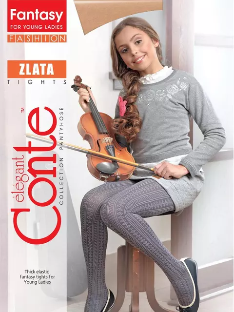 Колготки детские conte zlata cacao, 14С-110СП, 140-146, CONTE ELEGANT,  - 2