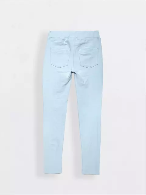 Джеггинсы для девочки с ярким рисунком из неоновых стразов rock star crystal blue, 18С-752ДТСП, 140,146-76, CONTE ELEGANT,  - 4