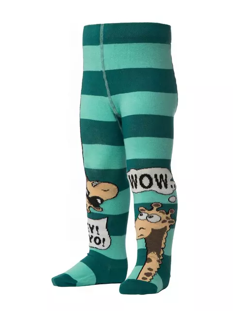 Колготки детские tip-top (весёлые ножки) 479 темно-бирюзовый, , 92-98 (14), CONTE-KIDS, - 3