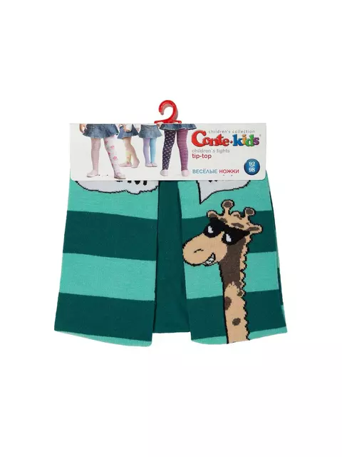 Колготки детские tip-top (весёлые ножки) 479 темно-бирюзовый, , 92-98 (14), CONTE-KIDS, - 4