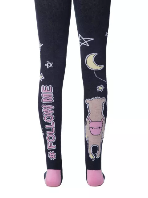 Колготки детские tip-top c яркими рисунками "веселые ножки" 488 темно-синий, 14С-79СП, 116-122 (18), CONTE-KIDS,  - 2