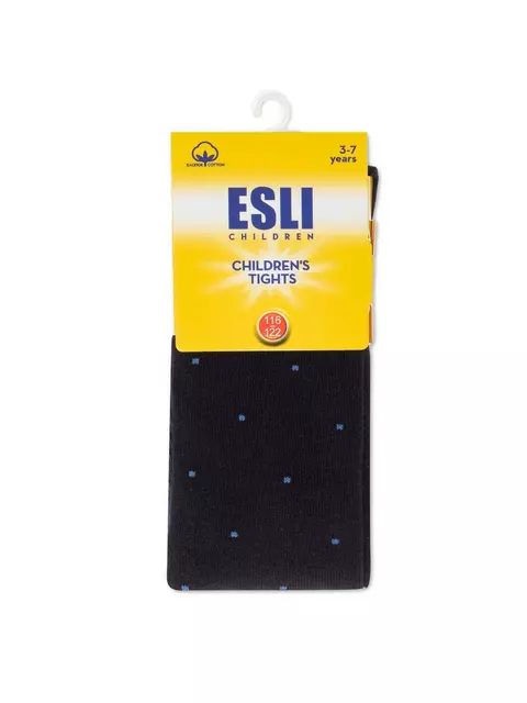 Колготки детские esli 593 черный-т.синий, 21С-72СПЕ, 116-122 (18), ESLI,  - 2