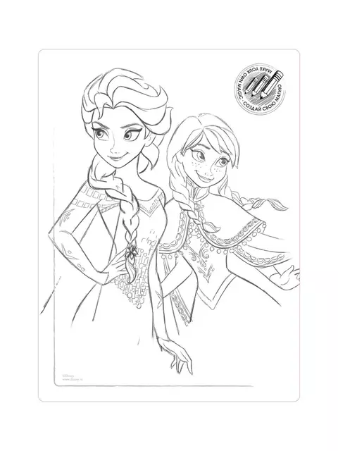 Колготки детские нарядные с рисунками ©disney frozen 40 и вкладышем-раскраской bianco, , 140-146, CONTE ELEGANT, - 8