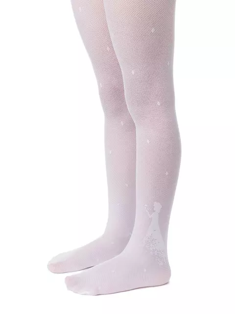 Колготки детские нарядные с рисунками ©disney frozen 40 и вкладышем-раскраской bianco, , 140-146, CONTE ELEGANT, - 2