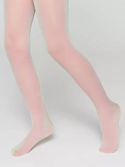 Колготки детские из микрофибры с люрексом holiday dusty rose, 20С-201СП, 116-122, CONTE ELEGANT,  - 2