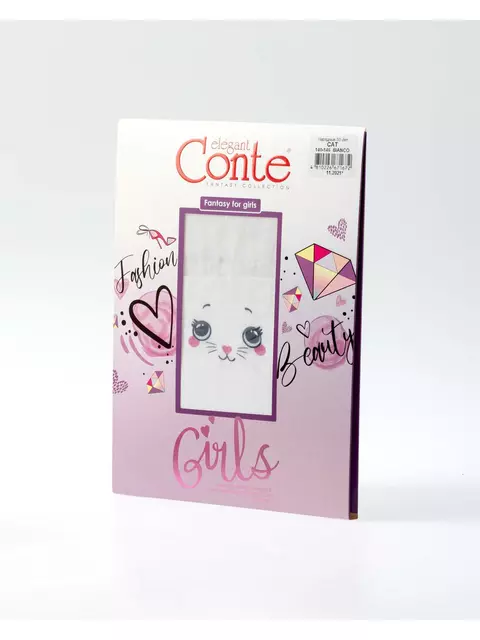 Колготки детские с имитацией гольфинов cat bianco, 21С-108СП, 116-122, CONTE ELEGANT,  - 3