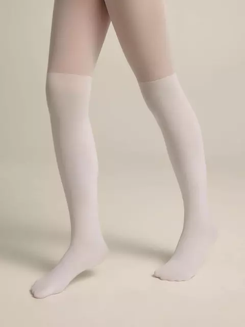 Колготки детские из микрофибры с имитацией гольфинов lolita bianco, 22С-3СП, 104-110, CONTE ELEGANT,  - 3