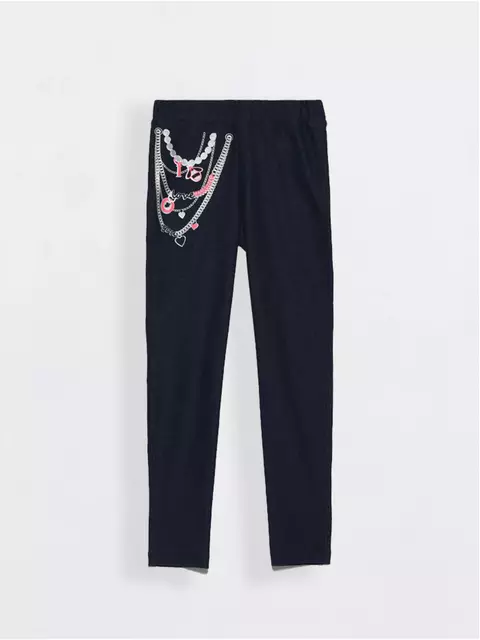 Леггинсы для девочек conte elegant джеггинсы с оригинальным рисунком "цепочки" punk fun marino, 18С-571ДТСП, 98,104-52, CONTE ELEGANT,  - 3