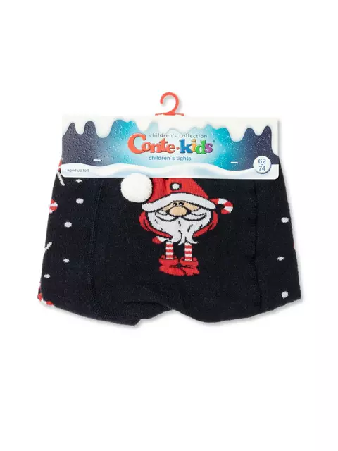 Новогодние детские колготки с помпоном «sweet» conte-kids 555 темно-синий, 19С-96/1СП, 62-74 (12), CONTE-KIDS,  - 2
