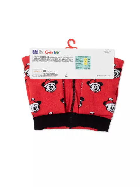 Новогодние детские колготки new year disney 585 красный, 21С-31СПМ, 62-74 (12), CONTE-KIDS,  - 4