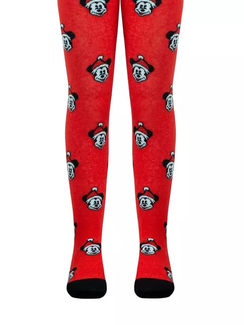 Новогодние детские колготки new year disney 585 красный, 21С-31СПМ, 62-74 (12), CONTE-KIDS,  - 5