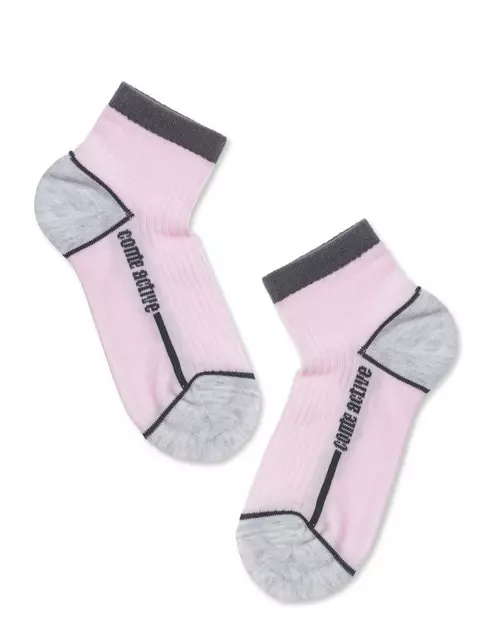Спортивные детские носки active (короткие) 507 cветло-розовый, 13С-34СП, 18, CONTE-KIDS,  - 1