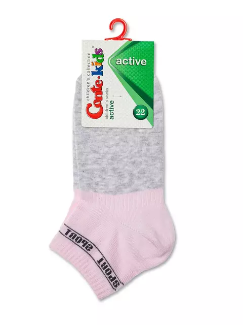 Носки детские спортивные active (короткие) 510 cветло-розовый-серый, 13С-34СП, 20, CONTE-KIDS,  - 2