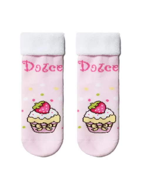 Махровые детские носки sof-tiki (с отворотом) 245 cветло-розовый, 6С-19СП, 14, CONTE-KIDS,  - 1