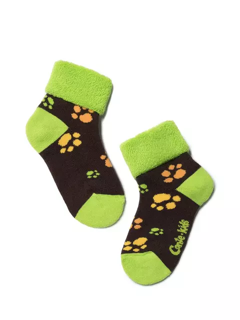 Махровые носки для малышей sof-tiki (с отворотом) 244 шоколадный, , 14, CONTE-KIDS, - 1