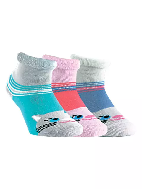 Махровые детские носки sof-tiki (с отворотом) 071 белый-св.-фиолетовый, 6С-19СП, 12, CONTE-KIDS,  - 1