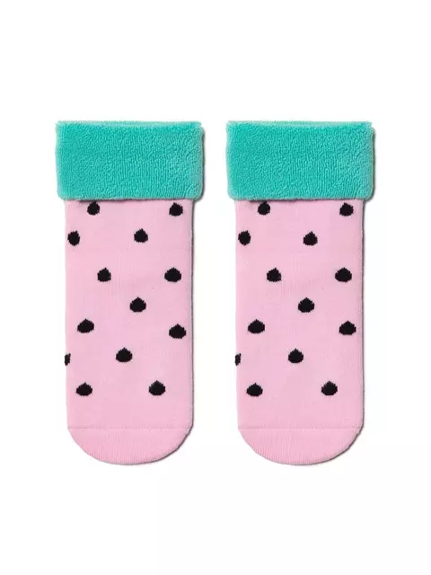 Махровые детские носки sof-tiki с отворотом 438 cветло-розовый, 6С-19СП, 16, CONTE-KIDS,  - 1