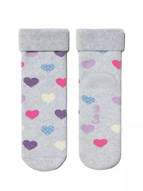 Махровые детские носки sof-tiki с отворотом 437 светло-серый, 6С-19СП, 20, CONTE-KIDS,  - 1