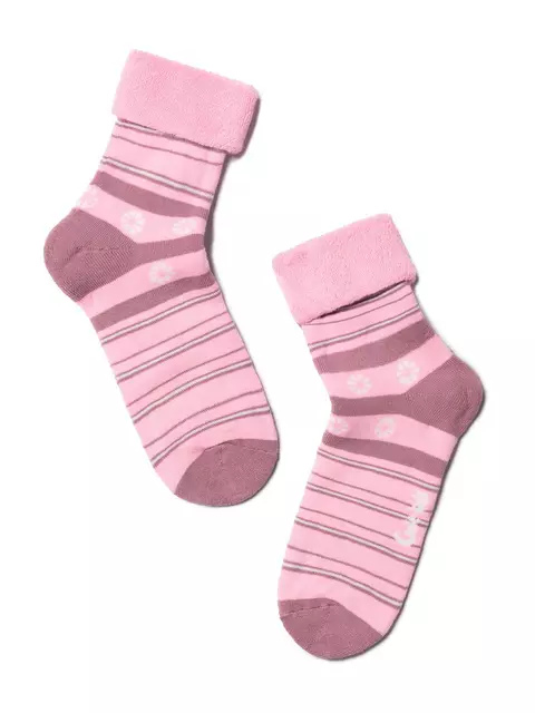 Махровые детские носки sof-tiki (с отворотом) 043 cветло-розовый, 6С-19СП, 22, CONTE-KIDS,  - 1