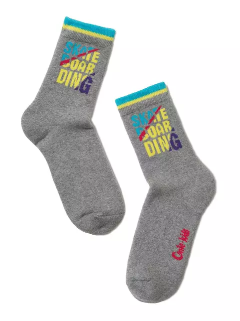 Махровые носки sof-tiki с рисунками "skate" 419 серый, 7С-46СП, 20, CONTE-KIDS,  - 1