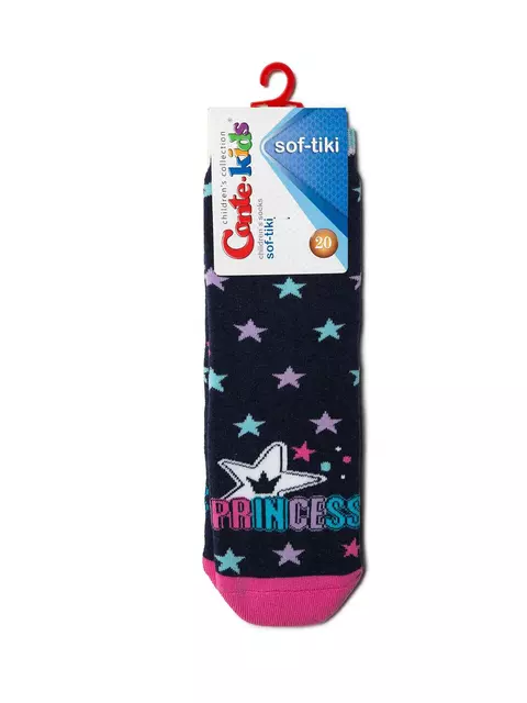 Махровые носки sof-tiki "princess" 418 темно-синий, 7С-46СП, 20, CONTE-KIDS,  - 2