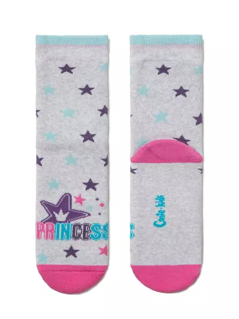 Махровые детские носки sof-tiki "princess" 418 светло-серый, 7С-46СП, 20, CONTE-KIDS,  - 1
