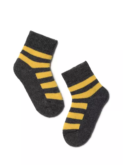 Махровые носки для малышей sof-tiki 210 темно-серый-желтый, 7С-46СП, 8, CONTE-KIDS,  - 1