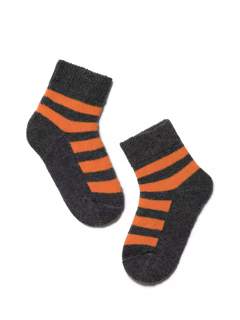 Махровые носки для малышей sof-tiki 210 темно-серый-оранжевый, 7С-46СП, 10, CONTE-KIDS,  - 1