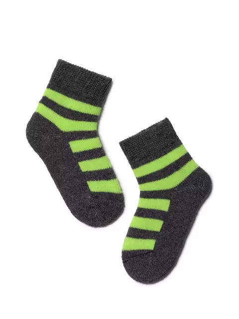 Махровые носки для малышей sof-tiki 210 темно-серый-салатовый, 7С-46СП, 10, CONTE-KIDS,  - 1